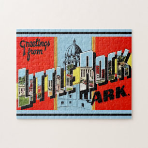 Retro Little Rock Arkansas 11x14 Legpuzzel