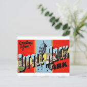  Retro Little Rock Arkansas Ansichtkaart  Briefkaart (Staand voorkant)