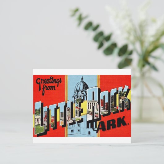 Retro Little Rock Arkansas Briefkaart (Staand voorkant)