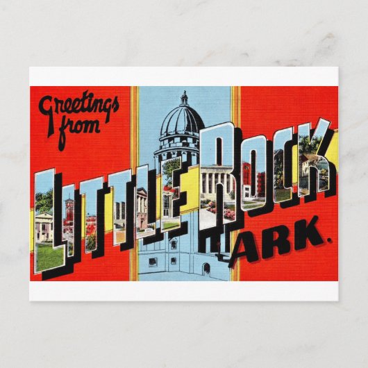 Retro Little Rock Arkansas Briefkaart (Voorkant)