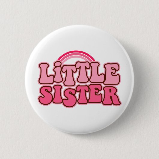 Retro Little SIster Ronde Button 5,7 Cm (Voorkant)