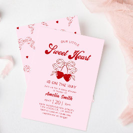 retro Little Sweetheart Valentijnsdag Baby shower Kaart
