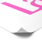 Retro Live Lach Liefde Roze Turquoise Typografie Poster (Hoek)