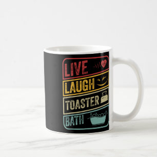 Retro Live Lachbroodrooster Bath Skeleton Grappig Koffiemok