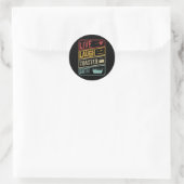 Retro Live Lachbroodrooster Bath Skeleton Grappig Ronde Sticker (Tas)