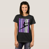 Retro Live Love Dancer Dance Birthday Silhouette C T-shirt (Voorkant volledig)
