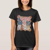 Retro Live Love Meow T-shirt (Voorkant)