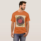 Retro Live Music Vinyl Record T-shirt (Voorkant volledig)