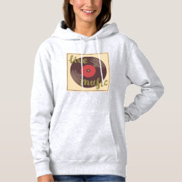 Retro Live muziek Vinyl Record Hoodie