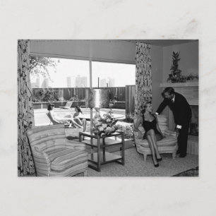 Retro Living Room, Los Angeles, 1951  Briefkaart