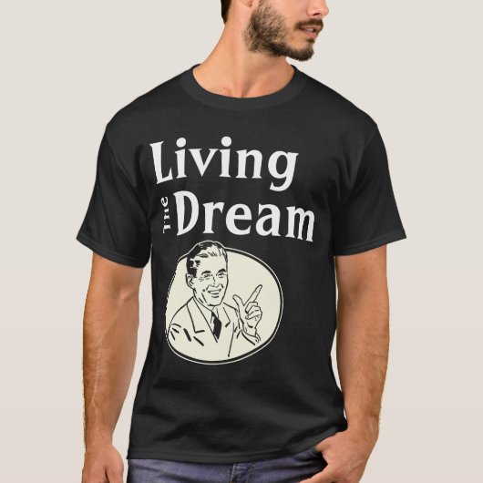 Retro Living the Dream Dark T-Shirt (Voorkant)