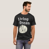 Retro Living the Dream Dark T-Shirt (Voorkant volledig)
