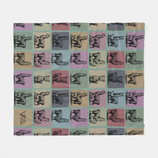 Retro Llama Deken Gezellig Alpaca Dier voor Gift (Voorkant (Horizontaal))