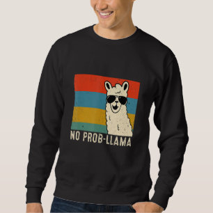 Retro Llama Mannen Vrouwen Geen Probleem Llama Alp Trui
