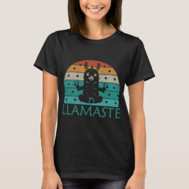 Retro Llamaste T-shirt, Funny Yoga T-shirt