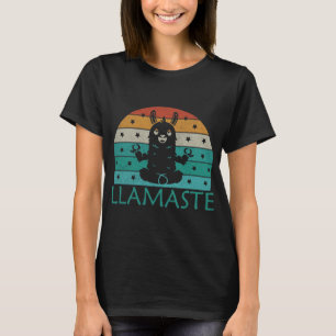 Retro Llamaste T-shirt, Funny Yoga T-shirt