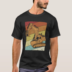 Retro Loader Backhoe Hydraulische Driver Graafmach T-shirt