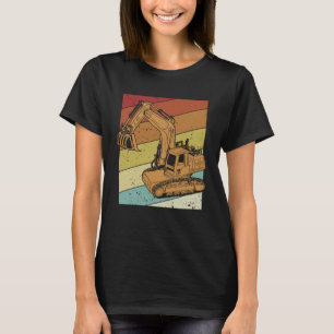 Retro Loader Backhoe Hydraulische Driver Graafmach T-shirt