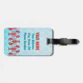 Retro Lobster Bagagelabel (Achterkant horizontaal)