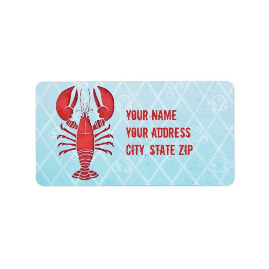 Retro Lobster Etiket (Voorkant)