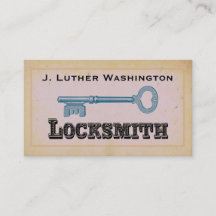  Retro Locksmith Professional Visitekaartje
