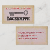  Retro Locksmith Professional Visitekaartje (Voorkant / Achterkant)