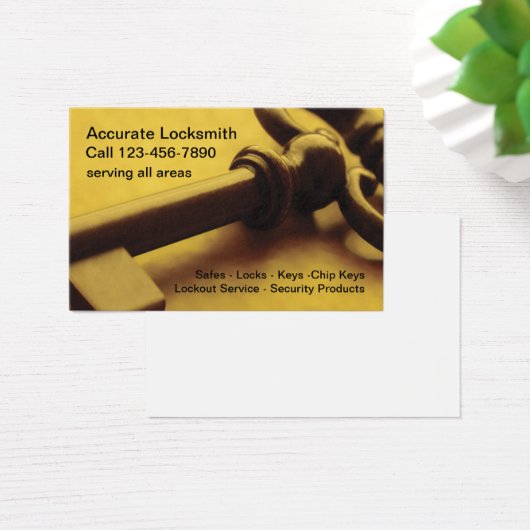 Retro Locksmith Theme Visitekaartjes (Bureau)