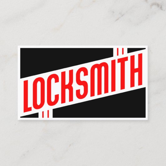 retro locksmith visitekaartje (Voorkant)