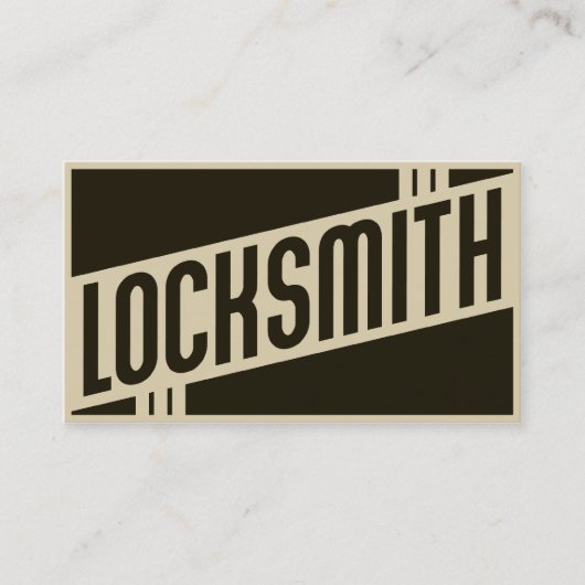 retro locksmith visitekaartje (Voorkant)