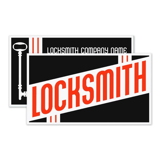 retro locksmith visitekaartje
