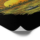 Retro Logan Martin Lake AL  Alabama Zomer Poster (Hoek)