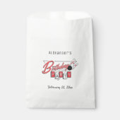 Retro Logo Bowling Verjaardagsfeestje Bedankzakje (Voorkant)