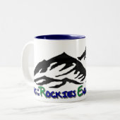 Retro Logo Coffee Cup Tweekleurige Koffiemok (Voorkant links)