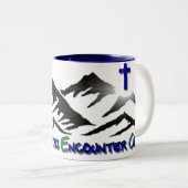 Retro Logo Coffee Cup Tweekleurige Koffiemok (Voorkant rechts)