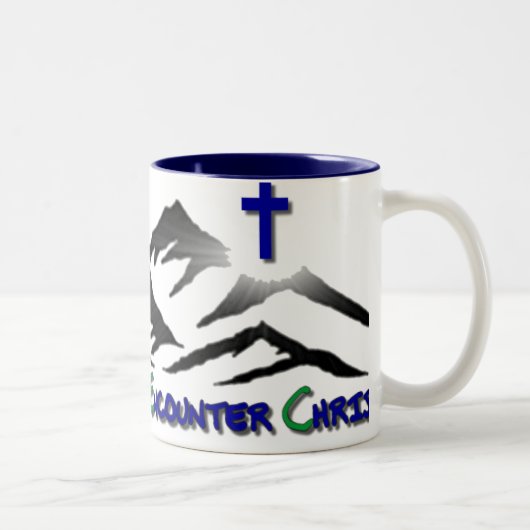 Retro Logo Coffee Cup Tweekleurige Koffiemok (Rechts)