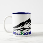Retro Logo Coffee Cup Tweekleurige Koffiemok (Links)
