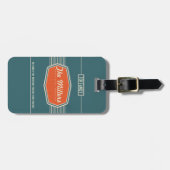 Retro Logo Gepersonaliseerd Bagagelabel van de Fam (Voorkant horizontaal)