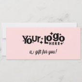 Retro Logo Minimalist Blush Pink Cadeaubon (Achterkant)