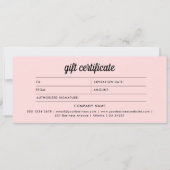 Retro Logo Minimalist Blush Pink Cadeaubon (Voorkant)