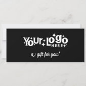 Retro Logo Minimalistisch Zwart Wit Cadeaubon (Achterkant)