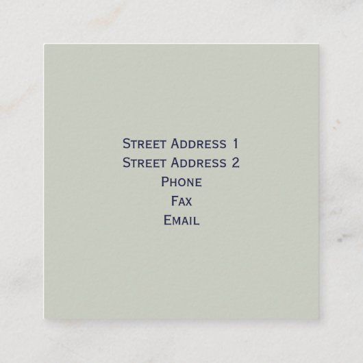 Retro Logo Style Square Shape Visitekaartje grijs (Achterkant)