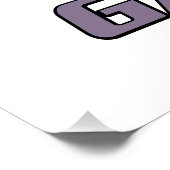 Retro logo van de beste gamer ter wereld perfect poster (Hoek)