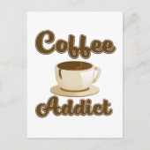 Retro logo van koffieverslaafde briefkaart (Voorkant)