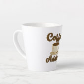 Retro logo voor koffieverslaafde latte mok (Linkerhoek)