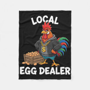 Retro lokale eierhandelaar T-shirt, grappige Pasen Fleece Deken