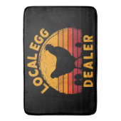 Retro  lokale eierhandelaar voor kipeieren badmat (Voorkant Verticaal)