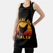 Retro lokale eierhandelaar voor kipeieren schort (Insitu)