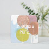 RETRO LOLLIPOPS KIND BIRTHDAY INVITATION KAART (Staand voorkant)