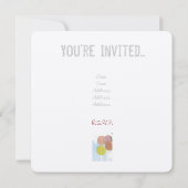 RETRO LOLLIPOPS KIND BIRTHDAY INVITATION KAART (Achterkant)