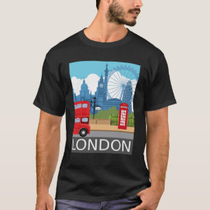 Retro Londen Big Ben– Iconische Landmarks T-shirt